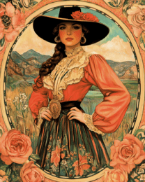 Desert Cowgirl High Fashion - Southwestern Wall Art Prints