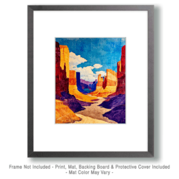 Vintage Style Canyon Painting - Southwestern Wall Art