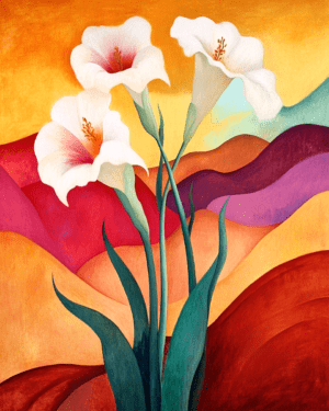 Three Lillies - Southwestern Wall Art Prints