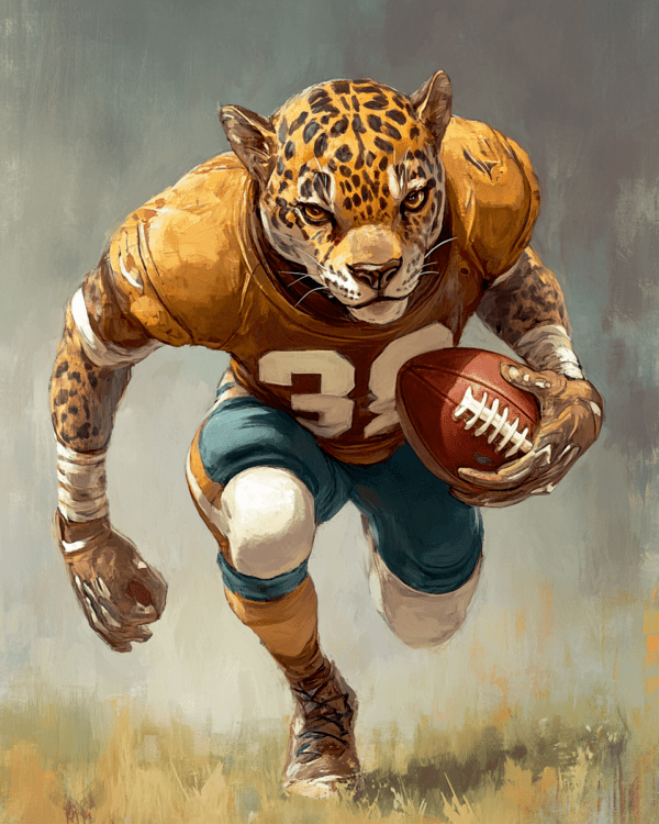 Leopard Football Player