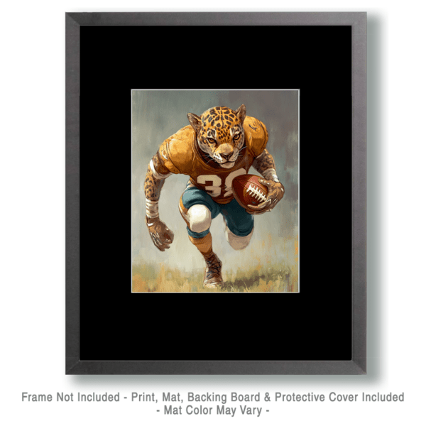 Leopard Football Player Art