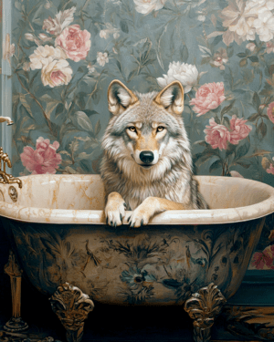 Wolf in Bathtub