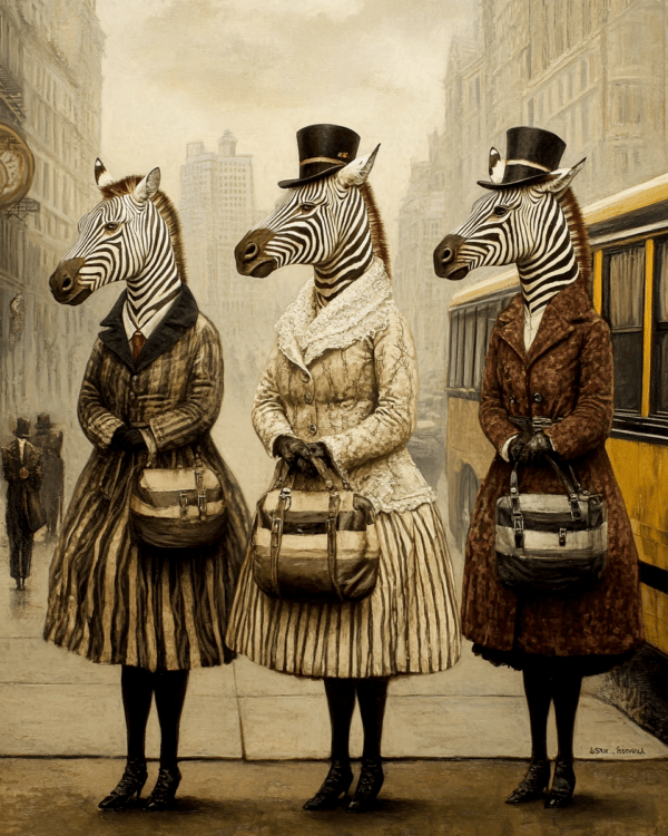 Three Zebras Waiting