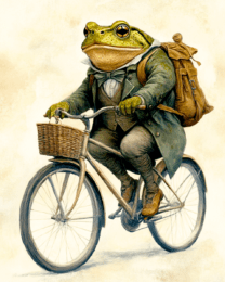 Frog on Bicycle