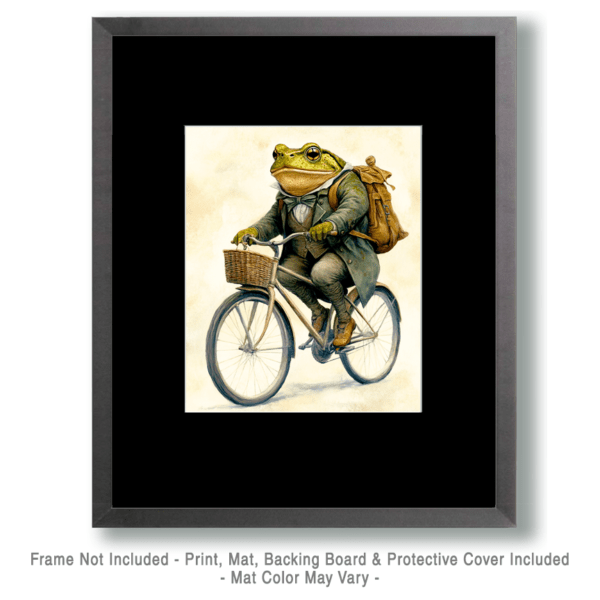 Frog on Bicycle Art