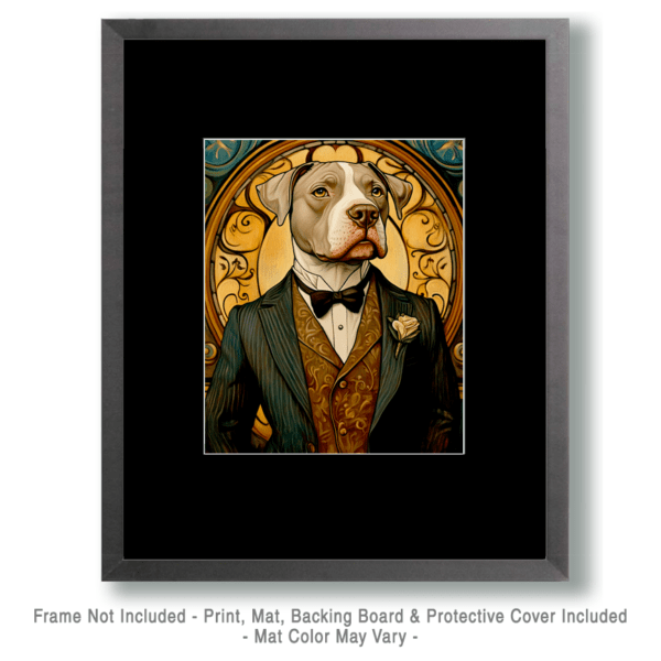 Pitbull in a Suit Art