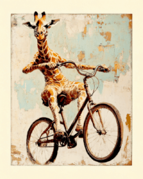 Giraffe on Bicycle