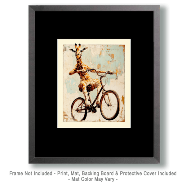 Giraffe on Bicycle Art