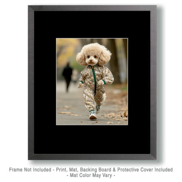 Poodle Jogging Art