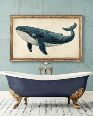 Bathtub and Whale Artwork