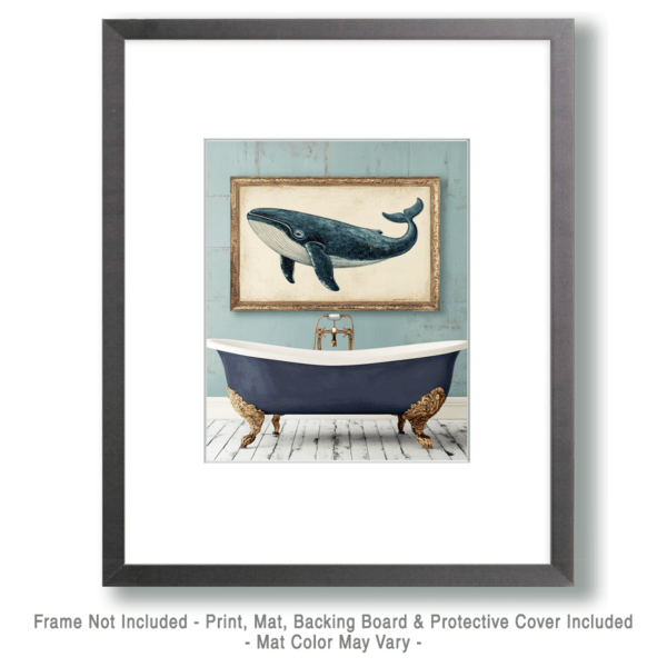 Bathtub and Whale Art