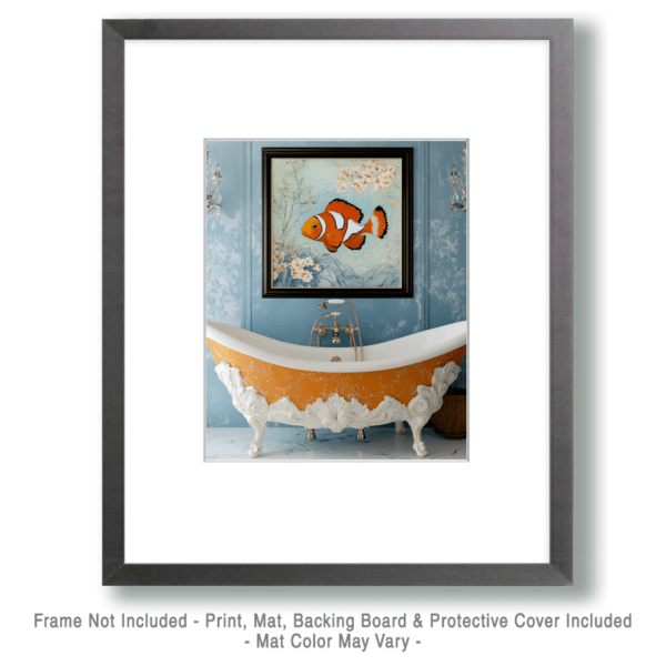 Clownfish Art Above Bathtub