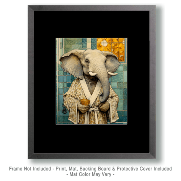 Elephant in Bathrobe Art