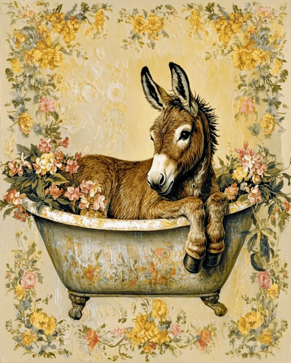 Donkey in Bathtub