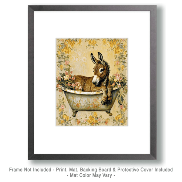 Donkey in Bathtub Art