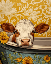 Cow in Bathtub