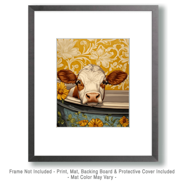 Cow in Bathtub Art