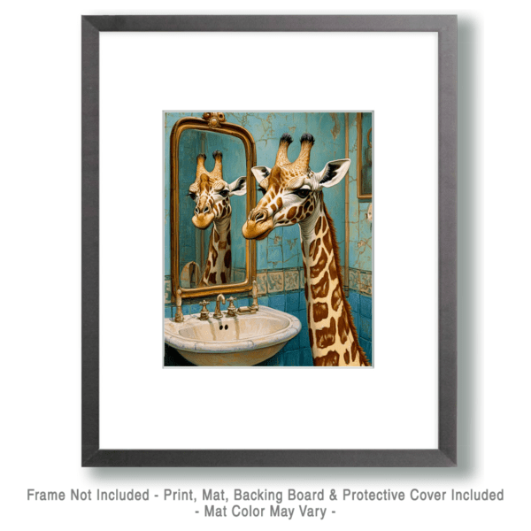 Giraffe in Mirror Art