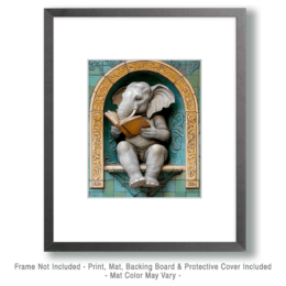 Elephant Reading Art