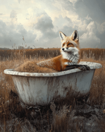 Fox in a Bathtub