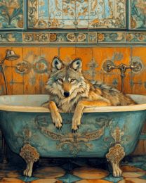 Wolf in Bathtub