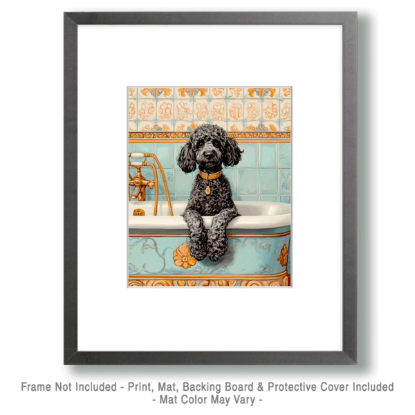 Poodle in Bathtub Art