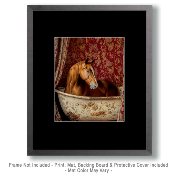 Horse in Bathtub Art