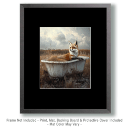 Fox in a Bathtub Art
