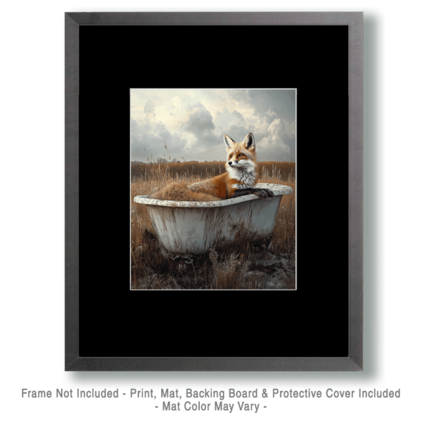 Fox in a Bathtub Art