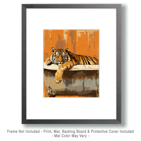 Tiger in Bathtub Art