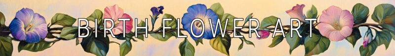 Birth Flower Art Banner