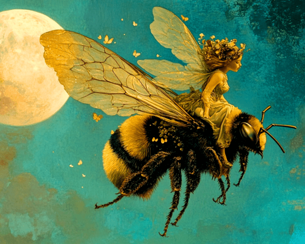 Fairy Riding Bumble Bee