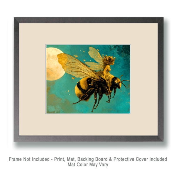 Fairy Riding Bumble Bee Art