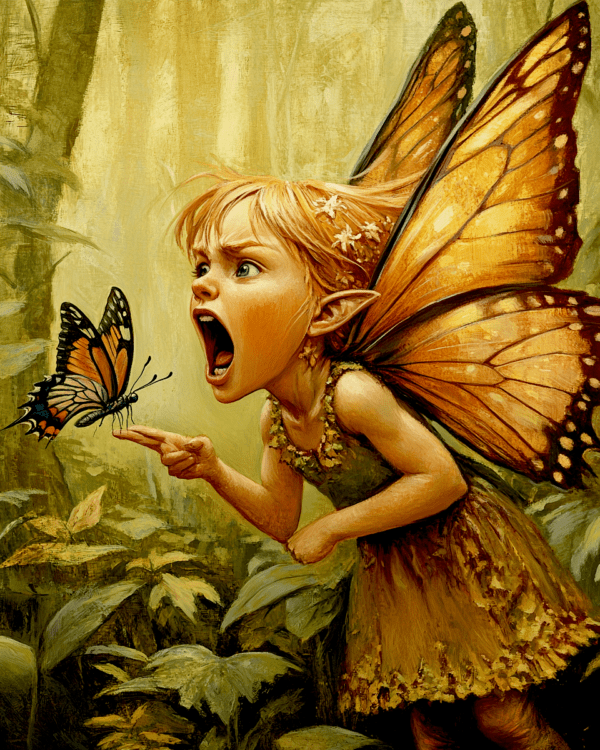 Fairy Scolding Bad Butterfly