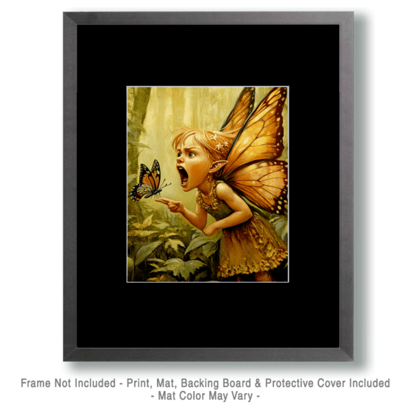 Fairy Scolding Bad Butterfly Art