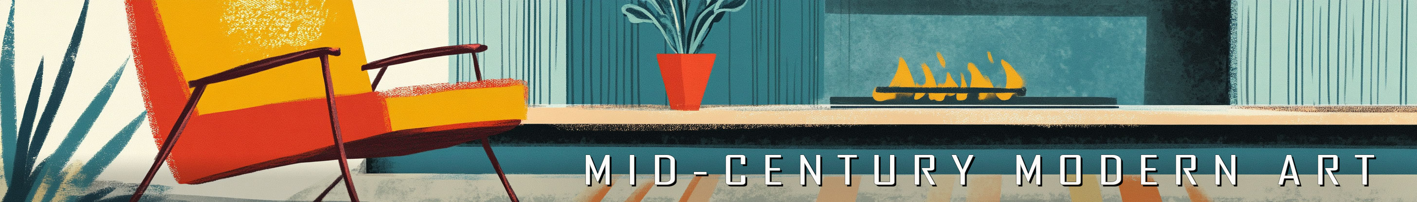 Mid-Century Modern Art Banner