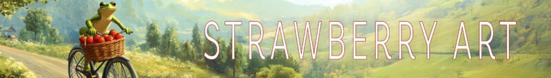 Strawberry Art Banner