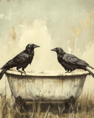 Ravens in Bathtub