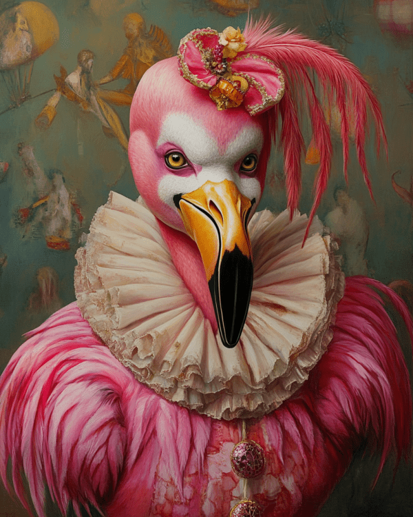 Evil Pink Flamingo Clown