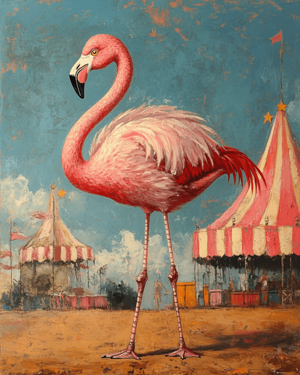 Pink Flamingo at the Circus