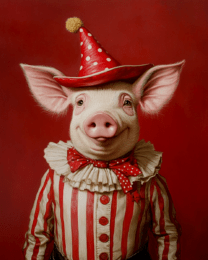 Red Pig Clown