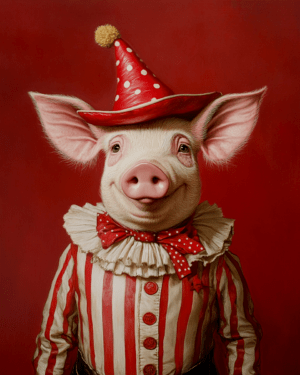 Red Pig Clown