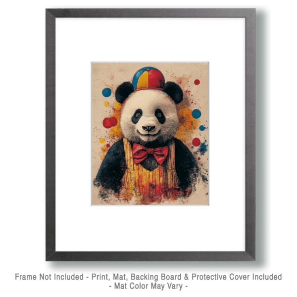 Happy Panda Clown Art