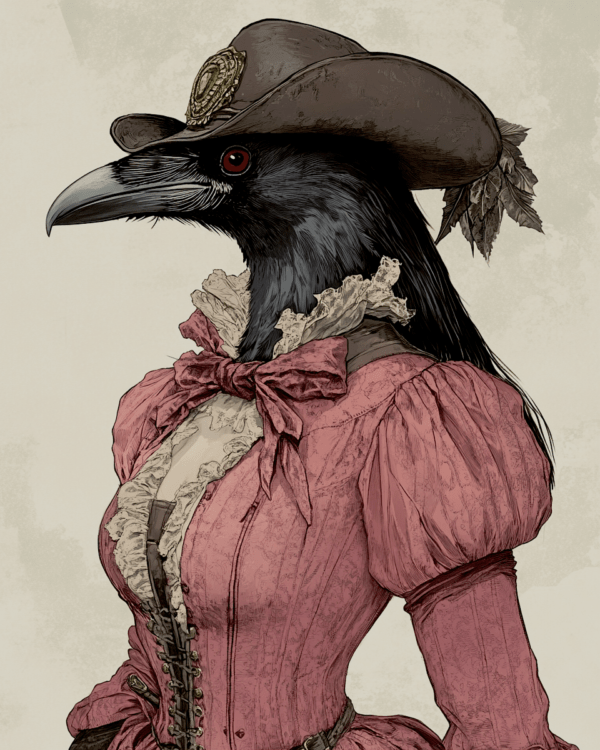 Early American Raven Lady