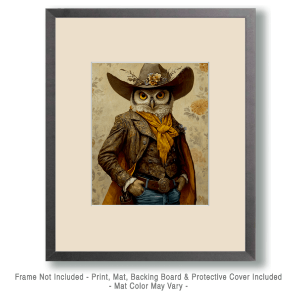 Owl Cowboy Art