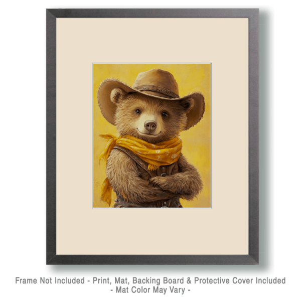 Bear Cub Cowboy Art