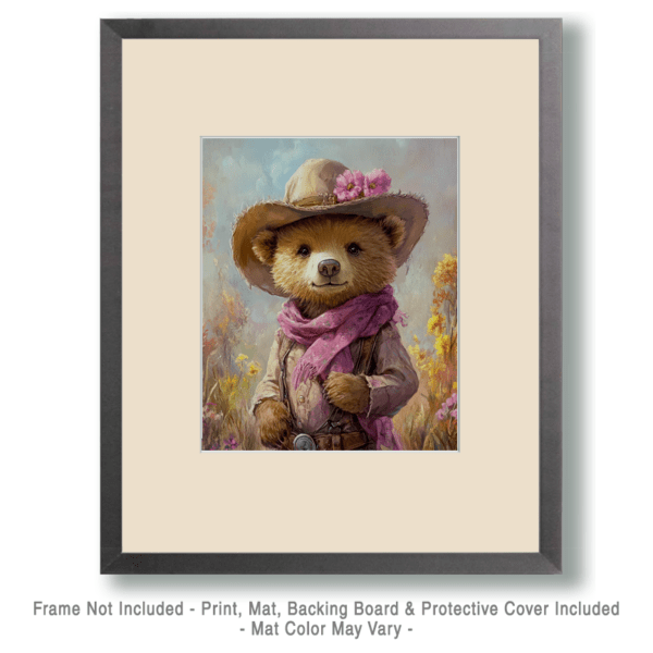 Bear Cub Cowgirl Art