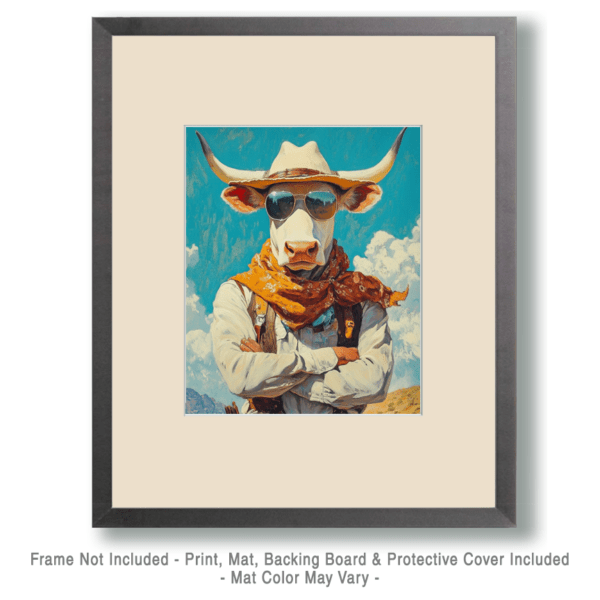 Cool Cow Cowboy Art