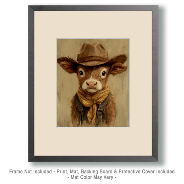 Calf Cowboy Artwork Print