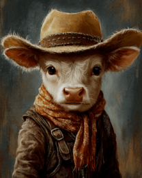 Portrait of a Calf Cowboy